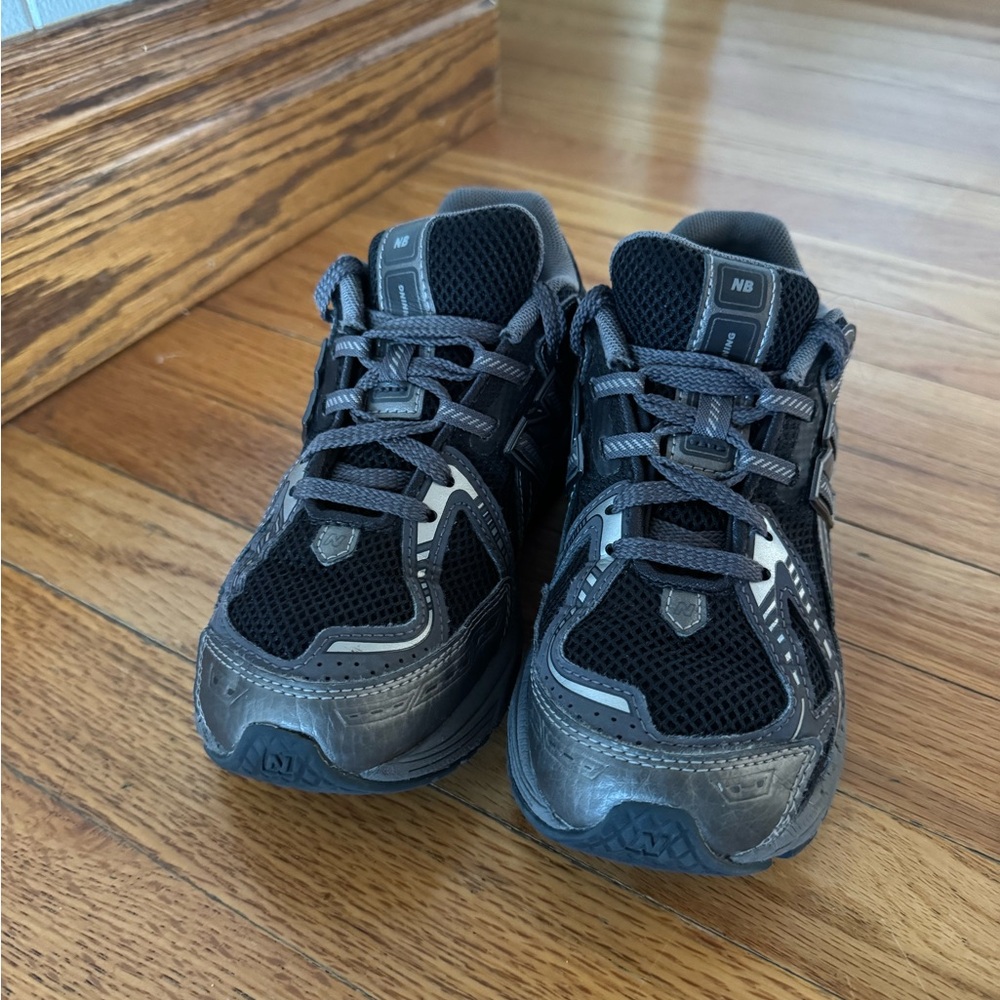 New Balance Kids' Charcoal and Black Sneakers